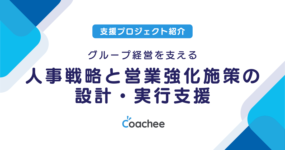 グループ経営を支える人事戦略と営業強化施策の設計・実行支援の画像