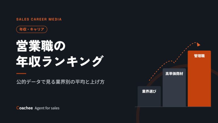 営業職の年収ランキング【2025年版】業界・職種別の平均と年収を上げる方法