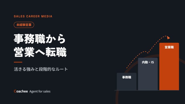 事務職から営業へ転職するには？活きる強みと段階的なキャリアルート